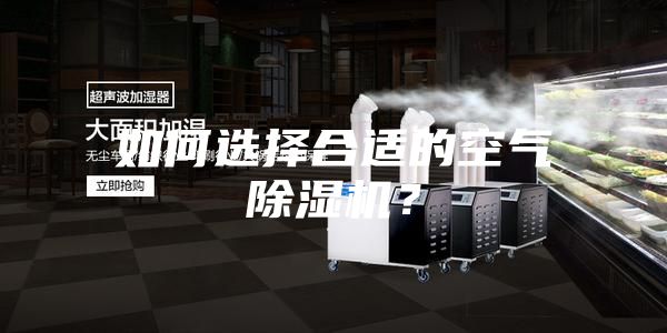 如何選擇合適的空氣除濕機？